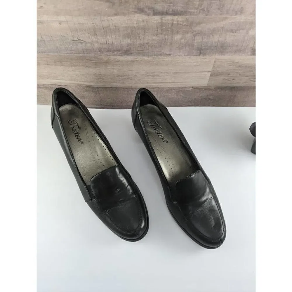 Trotters Black Low Heels